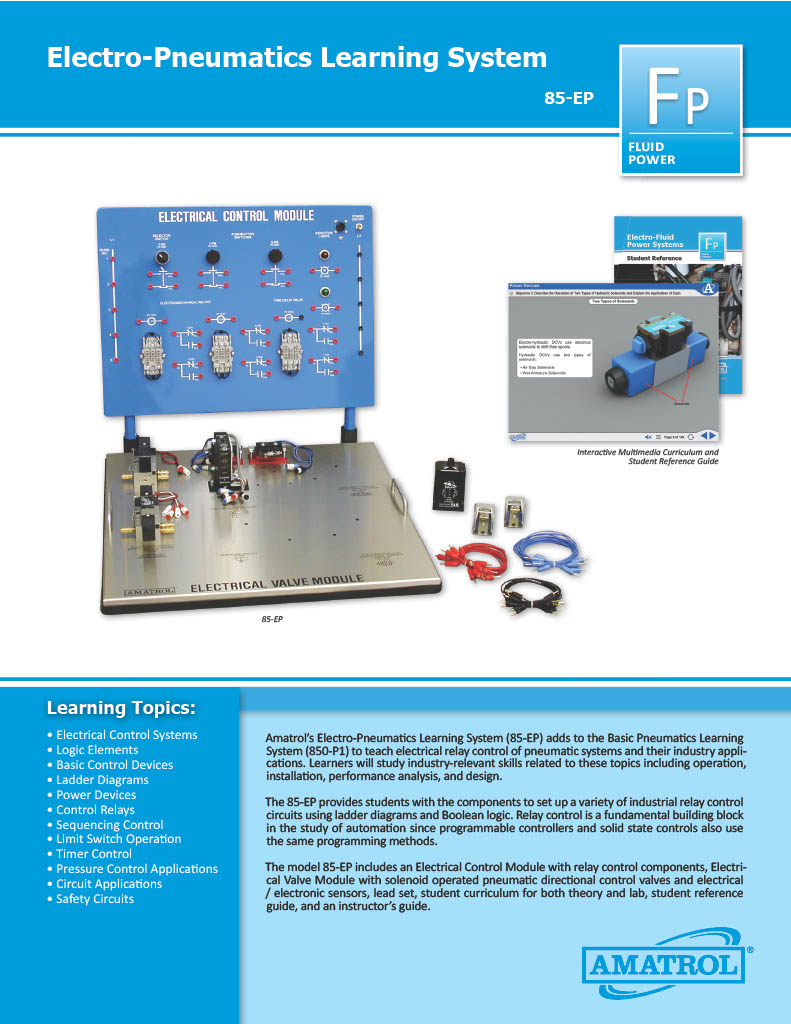 Amatrol Electro-Pneumatics Trainer 85-EP