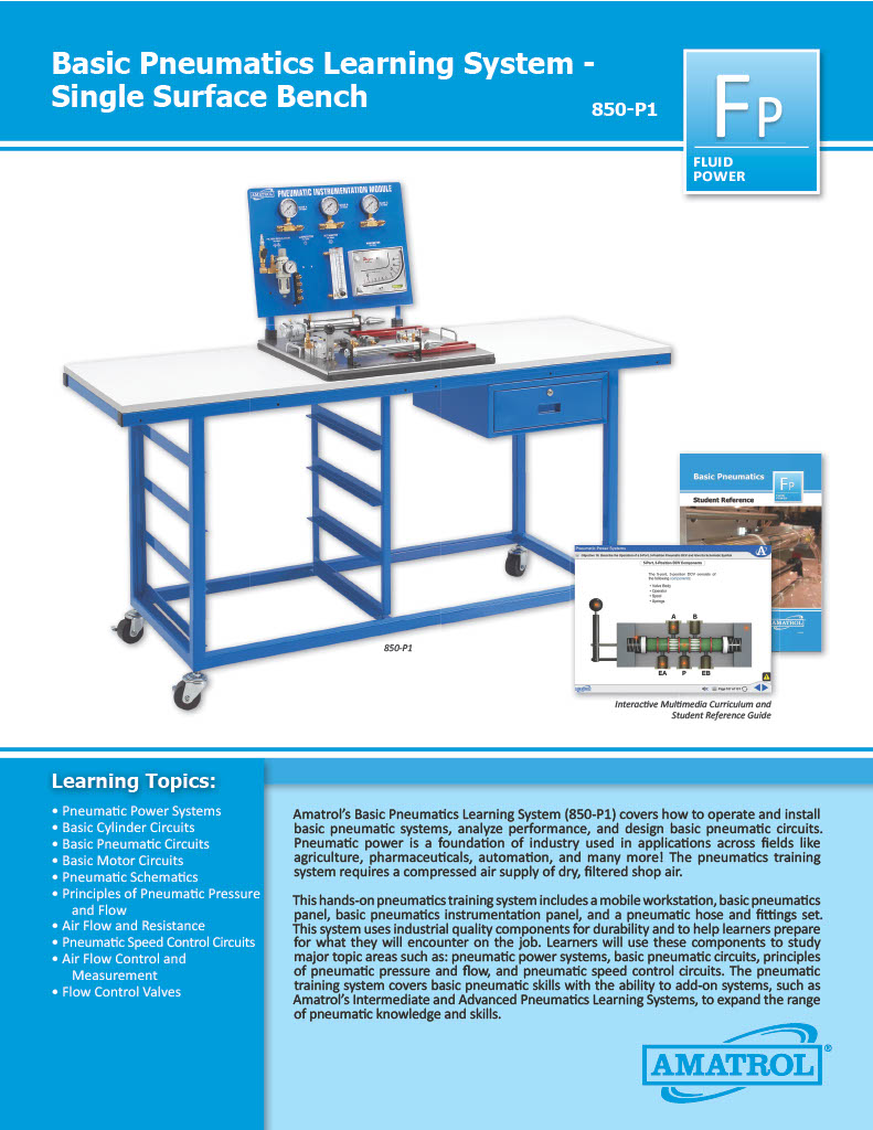 Amatrol Basic Pneumatics Trainer 850-P1