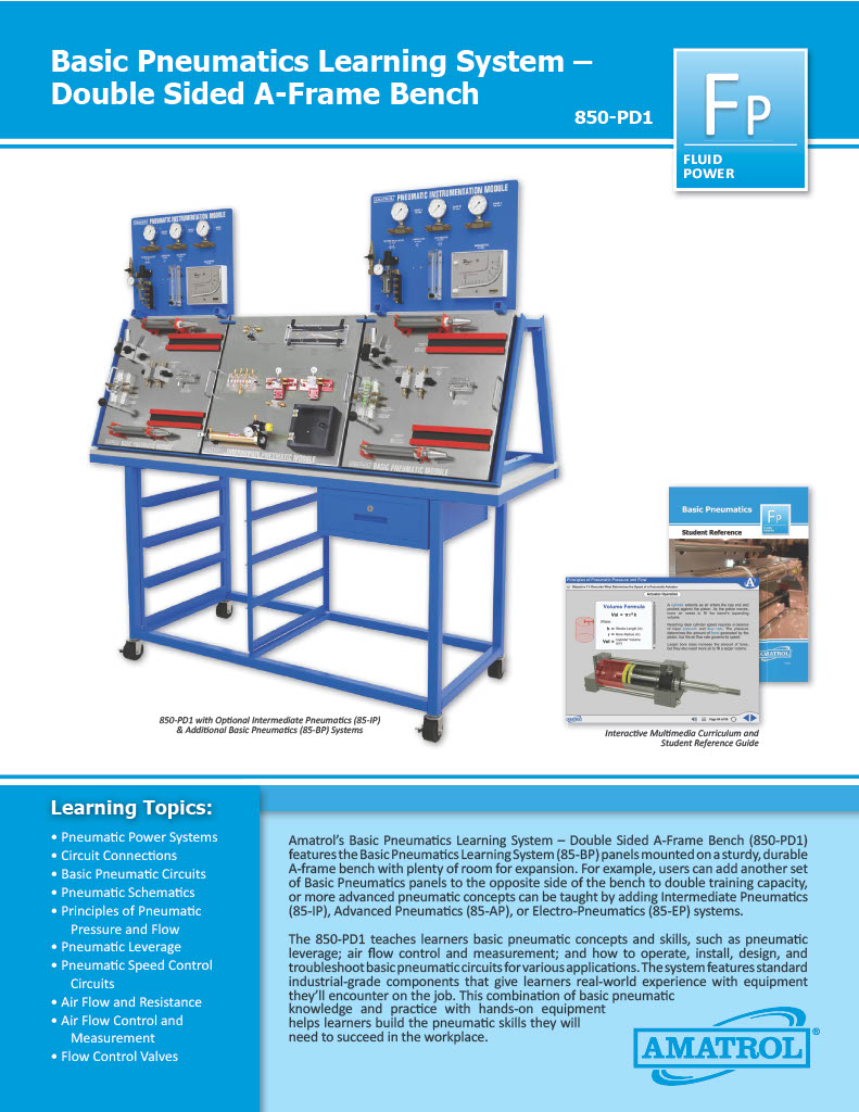 Amatrol 850-PD1 Basic Pneumatics Trainer