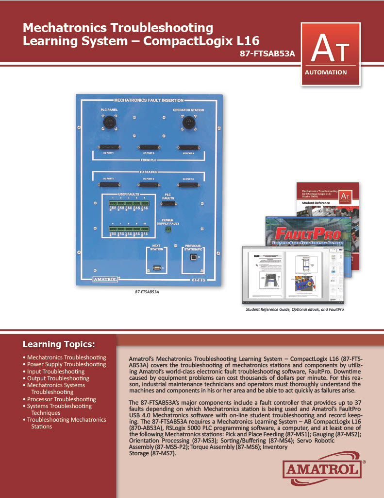 Amatrol Mechatronics Troubleshooting AB CompactLogix L16