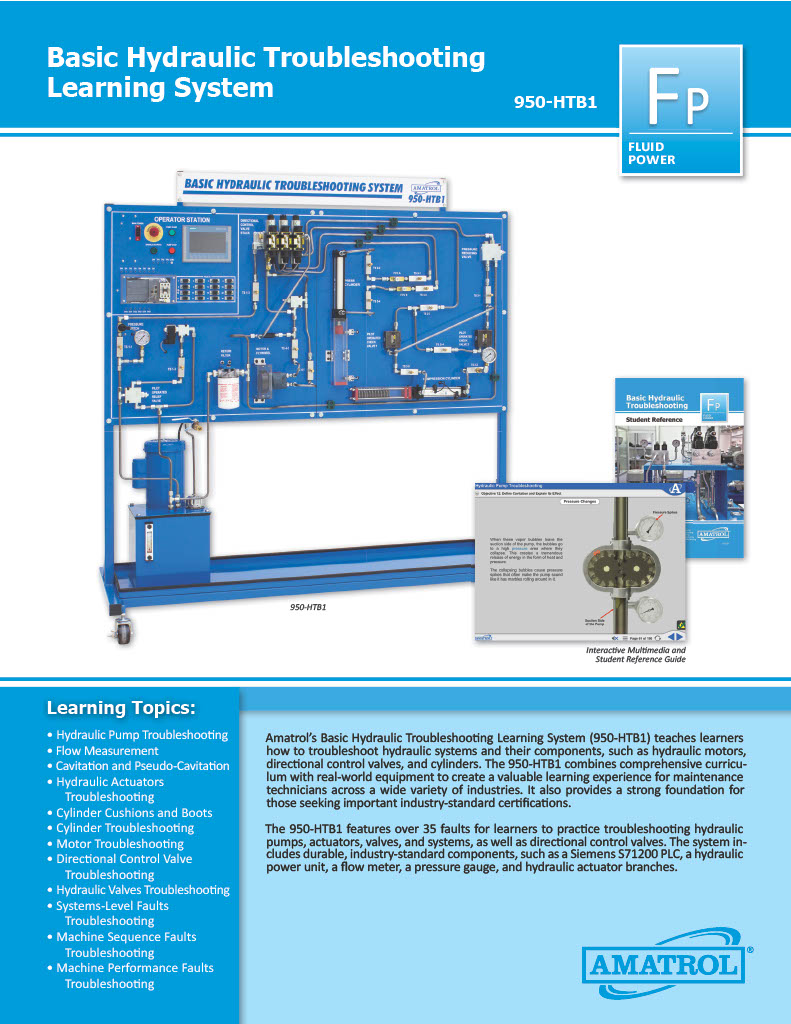 Amatrol Basic Hydraulic Troubleshooting Trainer