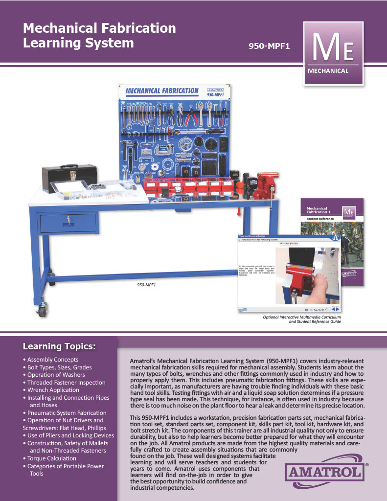 Amatrol Mechanical Fabrication Training 950-MPF1