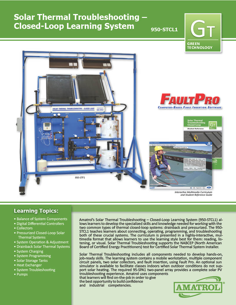 Amatrol Closed-Loop Solar Thermal Troubleshooting Trainer