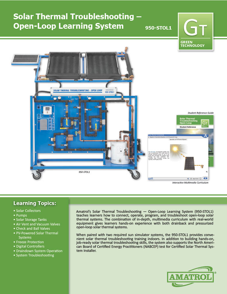 Amatrol Solar Troubleshooting Open-Loop 950-STOL1