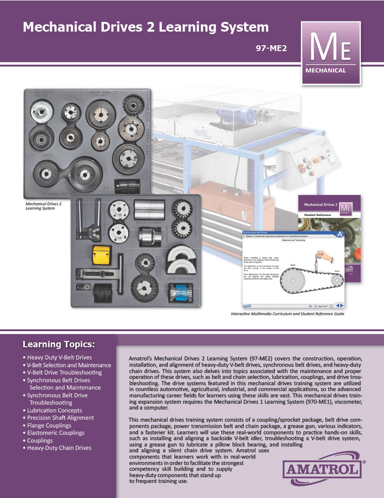 Amatrol Belt & Chain Drive Training System 97-ME2