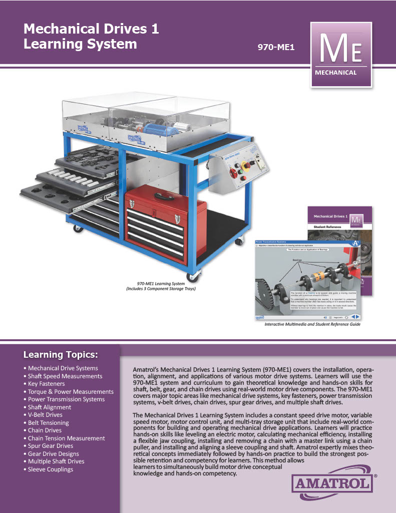 Amatrol 970-ME1 Mechanical Drives Training