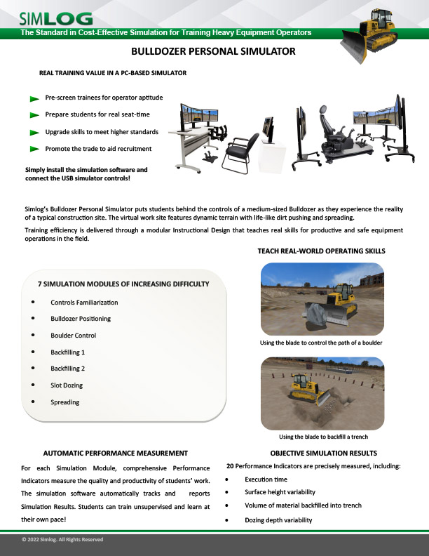 Simlog Personal Simulators - Bulldozer