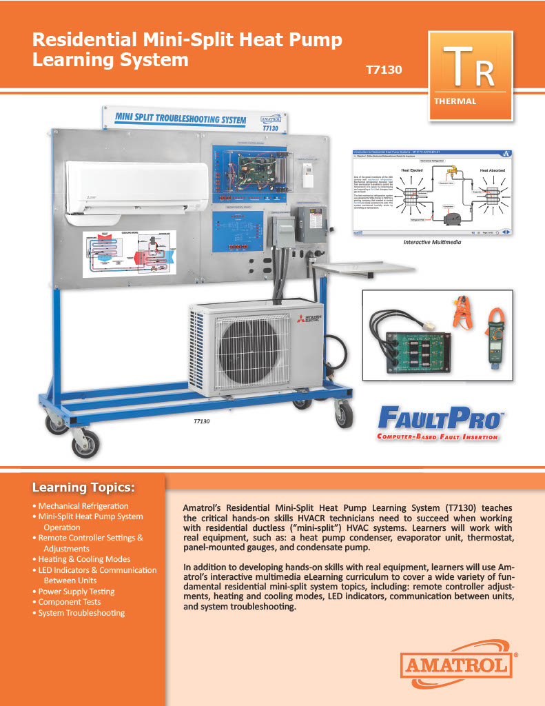 Amatrol T7130 Residential Mini-Split Heat Pump Trainer