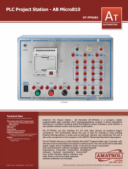 Amatrol PLC Project Station - AB Micro810 87-PPSAB1